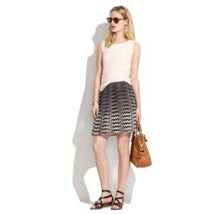 MADEWELL Chevron Print Accordion Pleated Mini Skirt Size 8